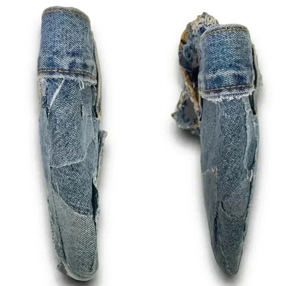 Vtg Upcycled Cruel Girl Denim Clutch Boro Wristlet Handmade Patchwork Jean Purse - Picture 3 of 4